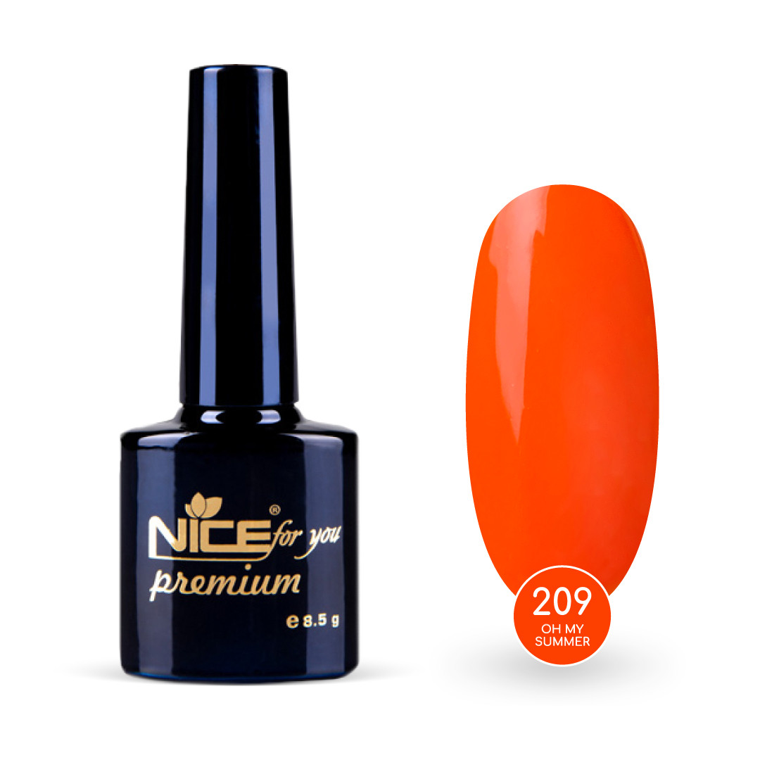 Гель-лак Nice for you Oh my summer Premium №209 Мандариновий 8.5 г