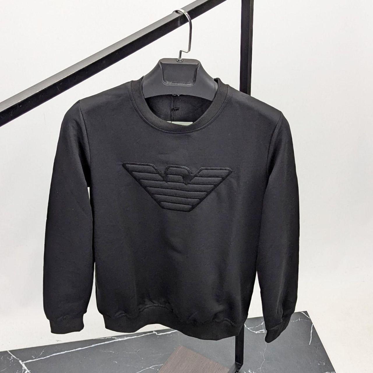 Чоловіча кофта світшот Emporio Armani CK8567 чорна, фото 1