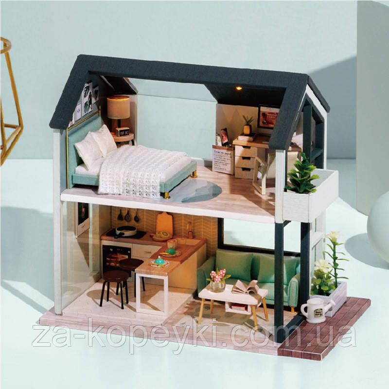 Румбокс конструктор мініатюрний будиночок Щасливе життя DIY Meet Happiness Miniature House QL-002