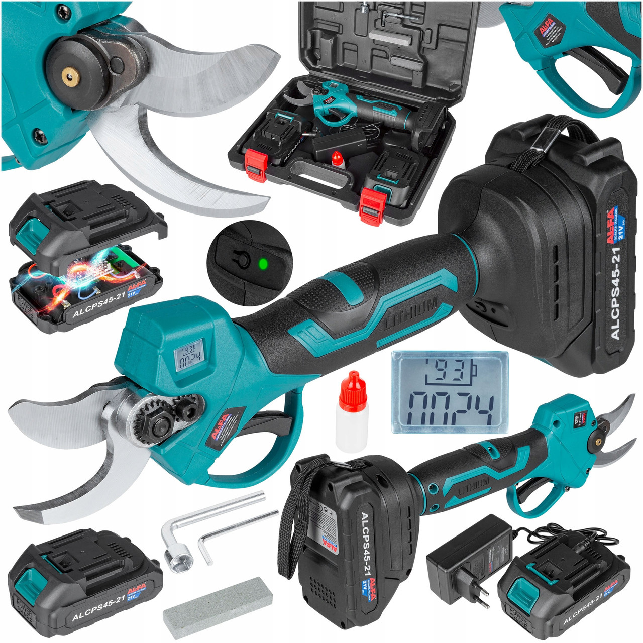 Акумуляторний секатор ALFA  ALCPS45-21 21B/30мм