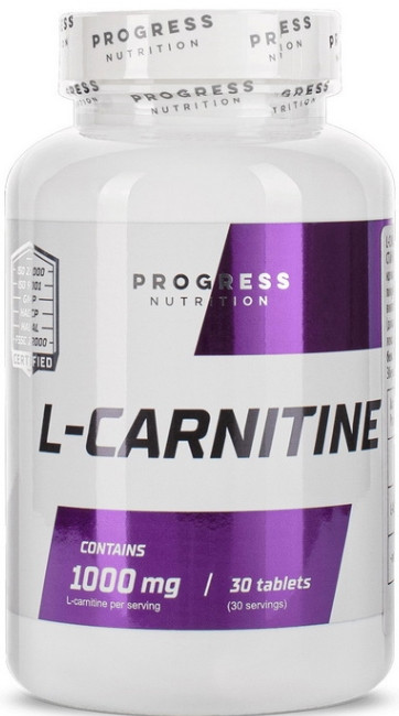 Л- карнітин Progress Nutrition L-Carnitine 1000 mg 30 таб