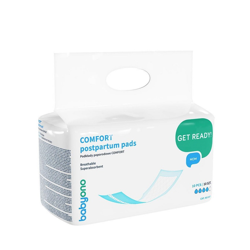 Прокладки післяпологові BabyOno COMFORT 10 шт, (Бебіоно) 597