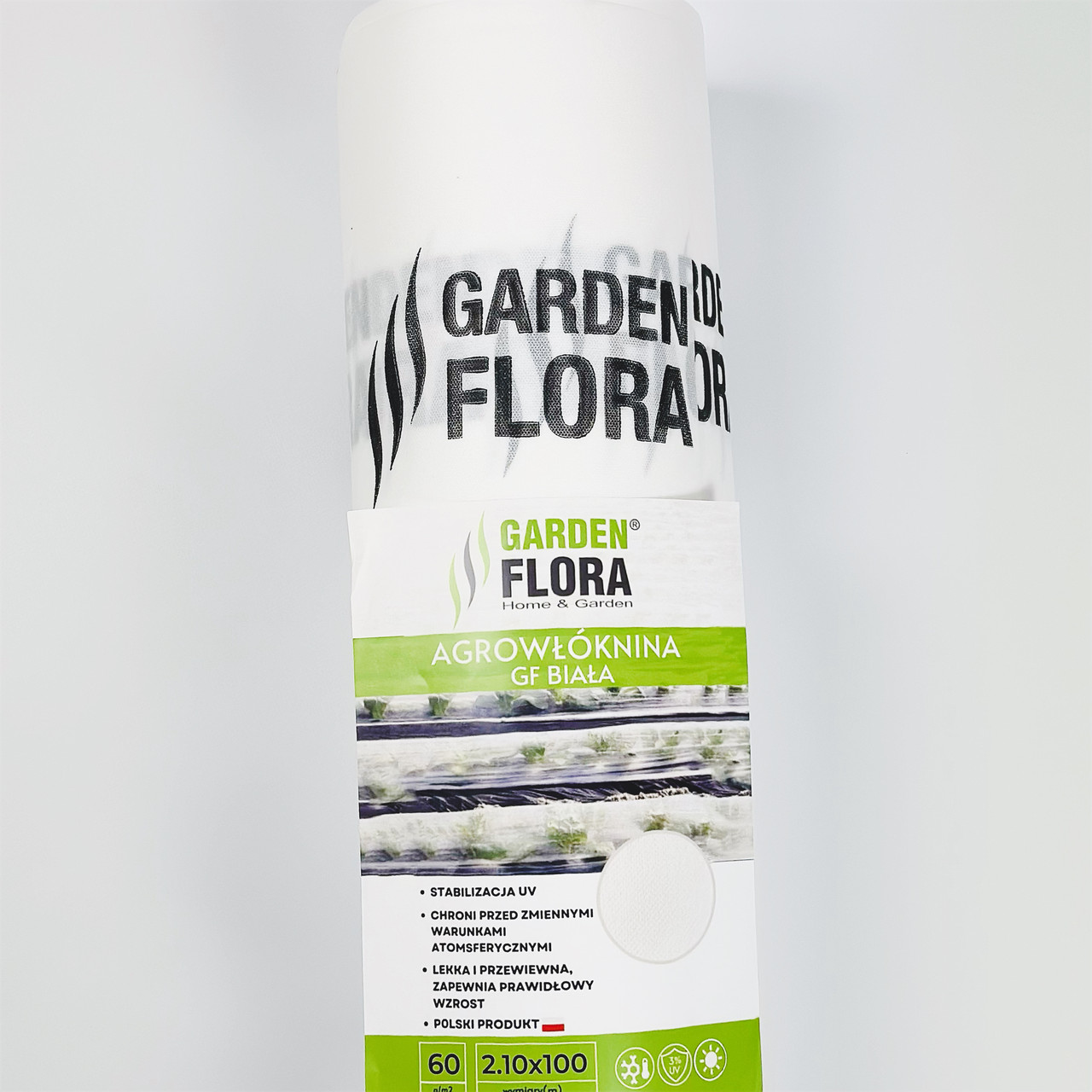 Агроволокно Garden Flora 60 г/м2 2.10 м 100 м Біле Агроволокно для захисту рослин Агроволокно для полуниці