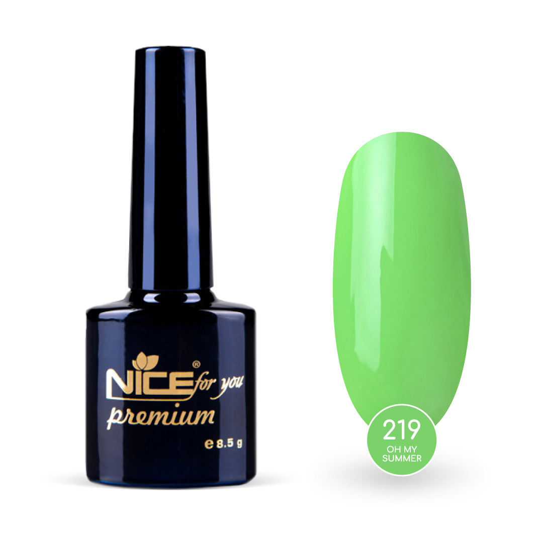 Гель-лак Nice for you Oh my summer Premium №219 Трав'яний 8.5 г