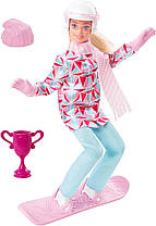 Лялька Барбі зимовий спорт сноубордистка Barbie Winter Sports Snowboarder Blonde Doll
