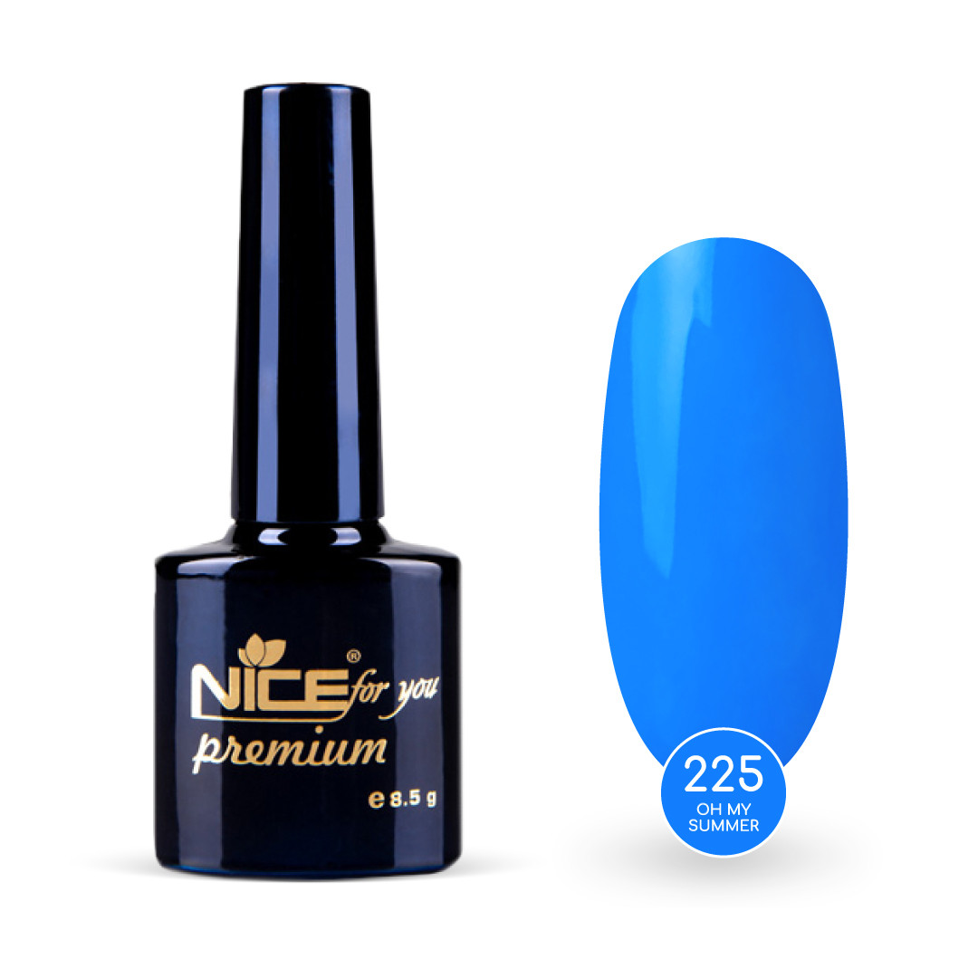 Гель-лак Nice for you Oh my summer Premium №225 Синій 8.5 г