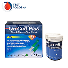 Тест-смужки On Call Plus 50 шт. у 2 флаконах по 25 шт. у пакованні