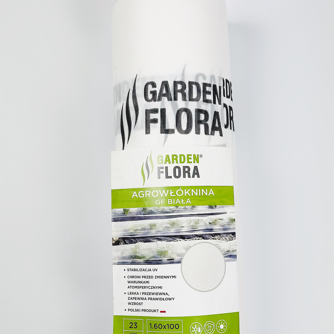 Агроволокно Garden Flora 23 г/м2 1.60 м 100 м Біле Агроволокно для парників Укривне агроволокно