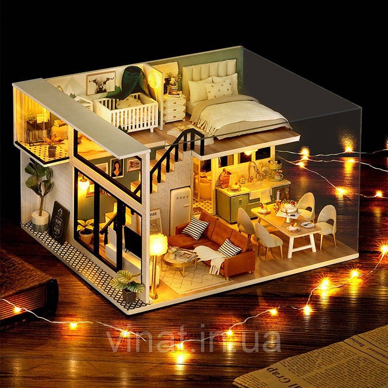Румбокс конструктор Комфортне життя Comfortable Life DIY Cute Room L-031-B + купол, фото 1
