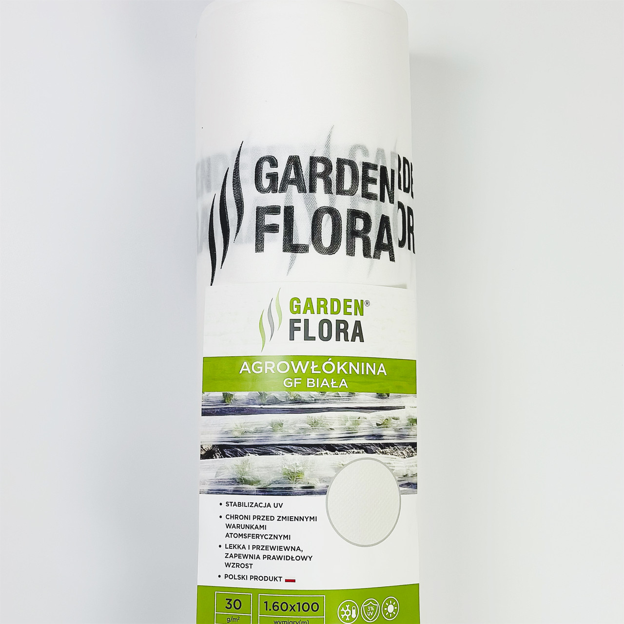 Агроволокно Garden Flora 30 г/м2 1.60 м 100 м Біле Агроволокно для садівників Агрополотно для винограду