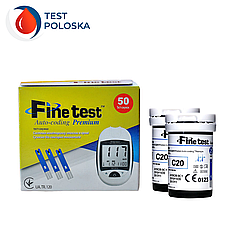 Тест-смужки Finetest premium 50 шт. у 2 флаконах по 25 шт. у пакованні