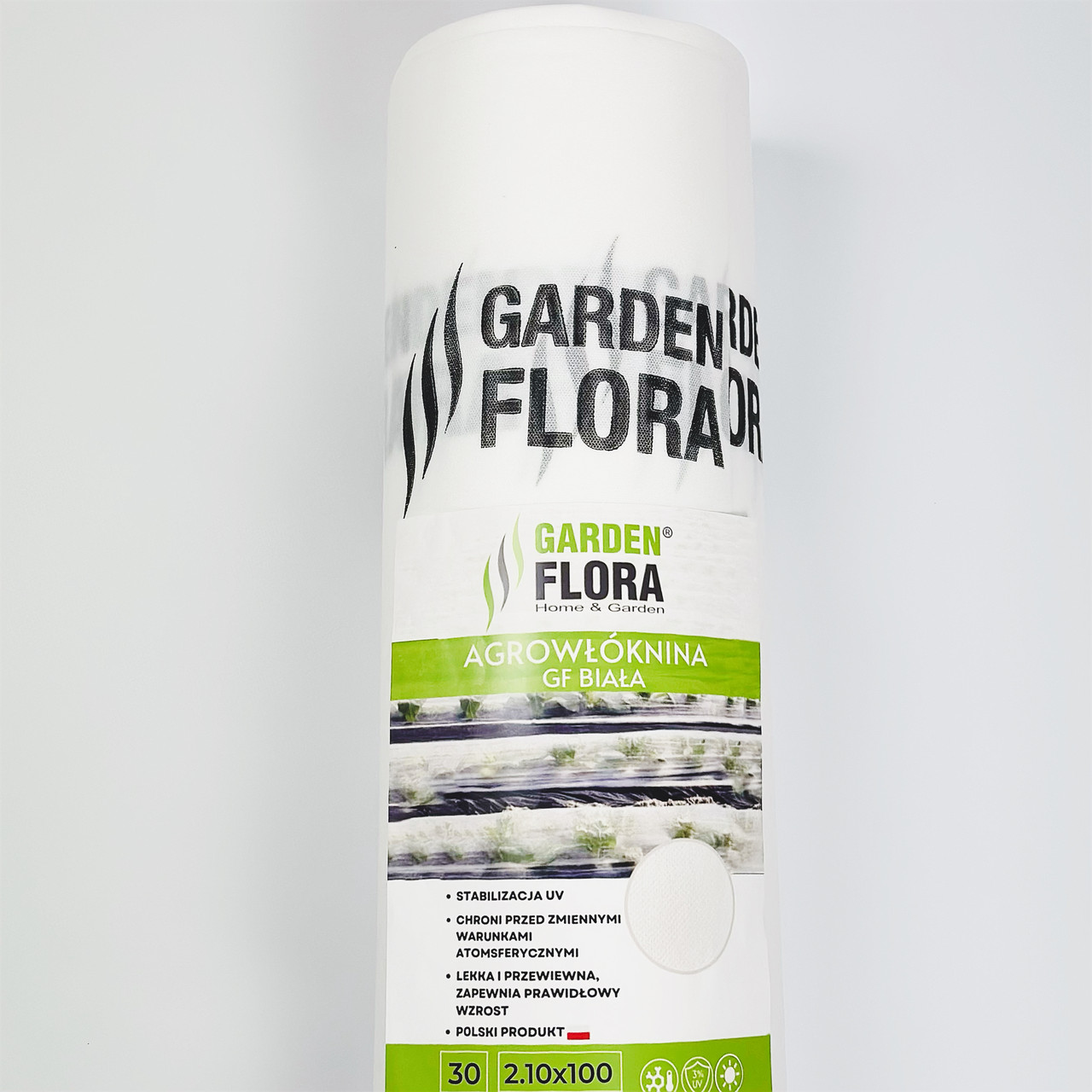 Агроволокно Garden Flora 30 г/м2 2.10 м 100 м Біле Агроволокно для городу Агрополотно для огірків, фото 1