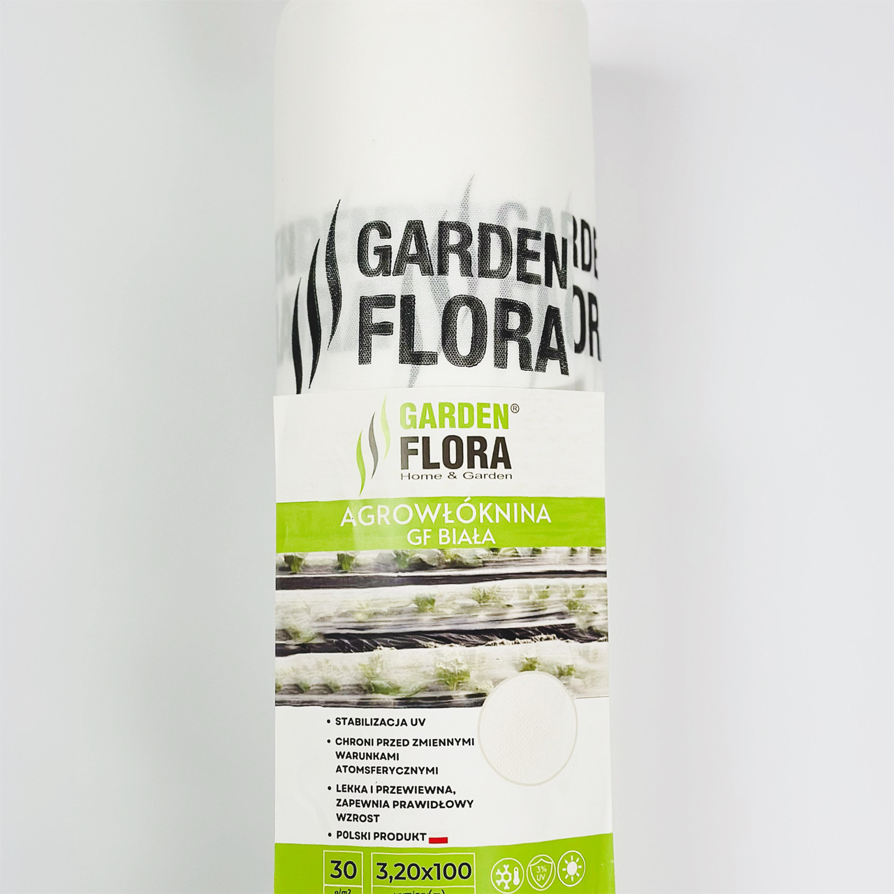 Агроволокно Garden Flora 30 г/м2 3.20 м 100 м Біле Агроволокно для дачі Агрополотно для теплиці