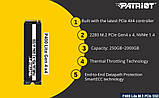 Накопичувач SSD 2 TB Patriot P400 Lite M.2 2280 PCIe NVMe 4.0 x4 3D TLC (P400LP2KGM28H) M.2 DS, фото 6
