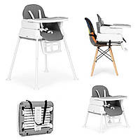 Складний дитячий стільчик для годування ECOTOYS 3 в 1 HA-009 сірий Зручність і функціональність