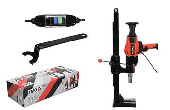 Машина для свердління зі штативом мережева YATO : 2200 Вт, 1200 об/хв, отвори Ø=30-180 мм