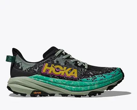Кросівки для бігу жіночі Hoka Speedgoat 6 1147811Black/Aloe Vera, фото 1