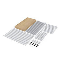 Стелаж металевий оцинкований Skladcom 2200х800х450 мм 4 полиці МДФ | Стелаж для вулиці, фото 10