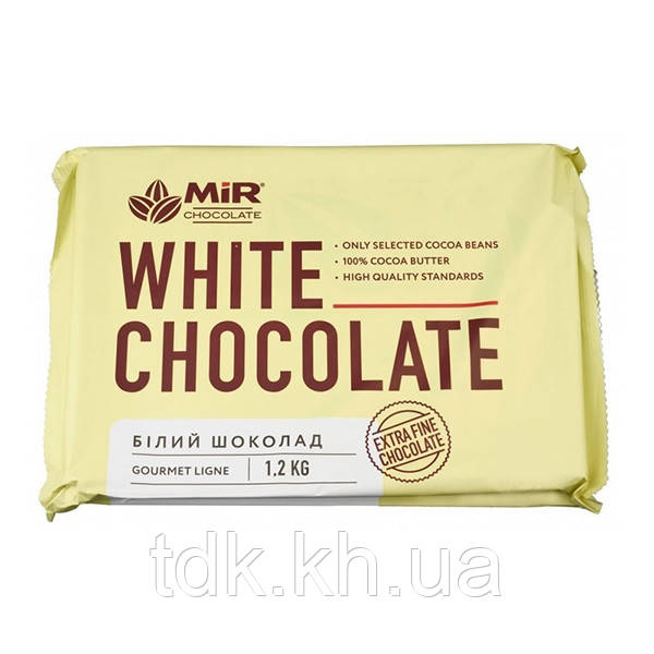 Шоколад білий Mir Chocolate 26% блок 1,2кг