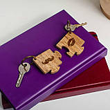 Брелок-пазл парний "Закохані", Коричневий, фото 2