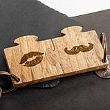 Брелок-пазл парний "Закохані", Коричневий, фото 3