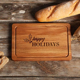 Дошка для нарізки "Happy holidays" S, англійська