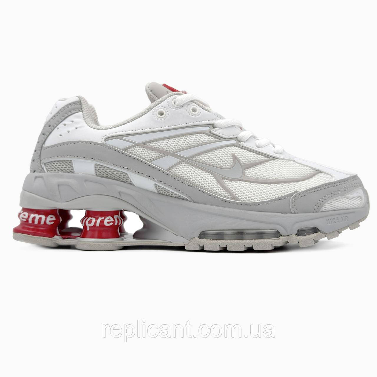 Мужские кроссовки Nike  Supreme Shox Ride 2 Grey/White чоловічі кросівки Nike, фото 1