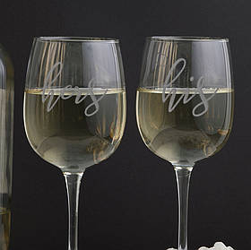 Набір келихів "Для пари", англійська, Крафтова коробка