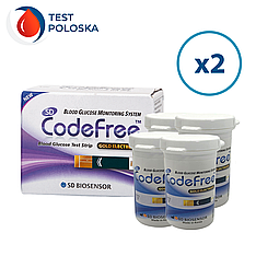 Тест-смужки SD CodeFree 100 шт. у 4 флаконі по 25 шт. в пакованні