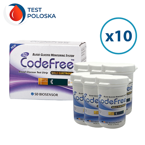 Тест-смужки SD CodeFree 500 шт. у 20 флаконах по 25 шт. у пакованні, фото 1