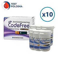 Тест-смужки SD CodeFree 500 шт. у 20 флаконах по 25 шт. у пакованні