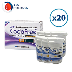 Тест-смужки SD CodeFree 1000 шт. у 40 флаконах по 25 шт. в пакованні