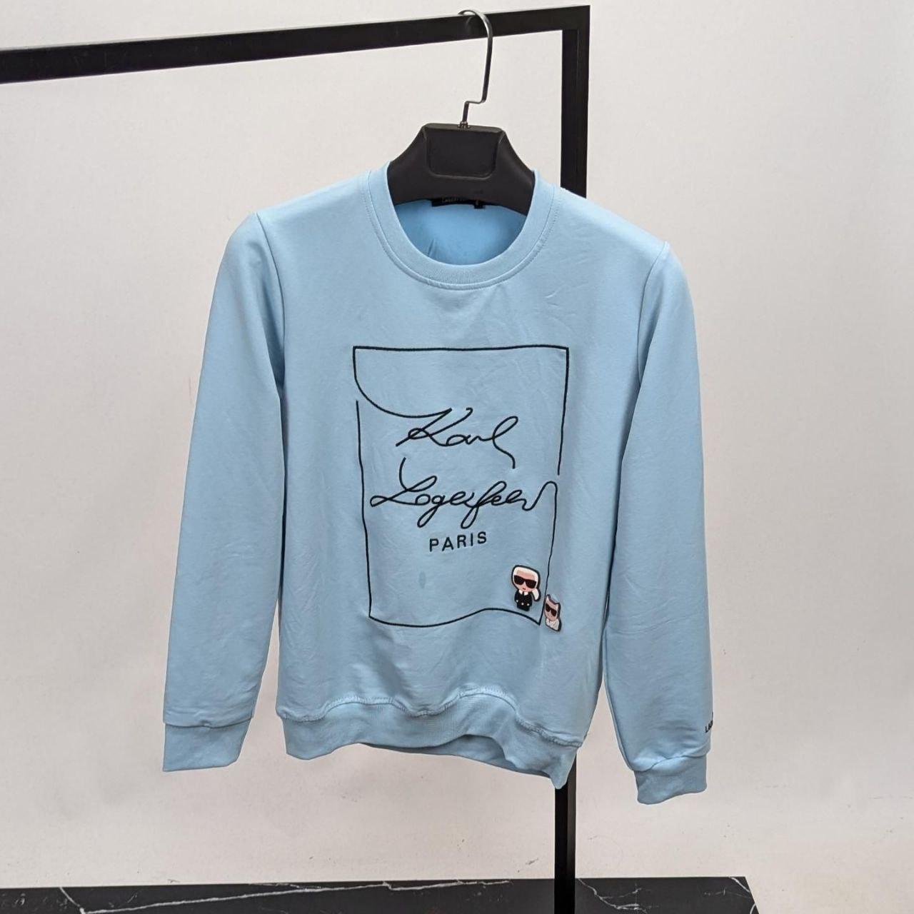 Чоловіча кофта світшот Karl Lagerfeld CK8558 блакитна