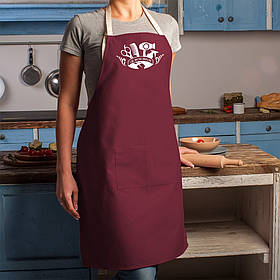 Фартух "Це моя зброя" для перукаря, бургунді