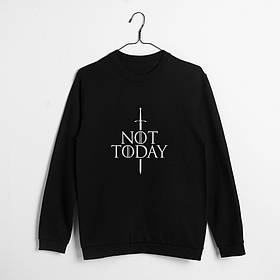 Світшот GoT "Not today" унісекс, Чорний, L, англійська