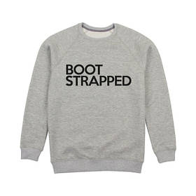 Світшот унісекс "Boot Strapped", Сірий, M, англійська