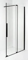 Душова перегородка Walk in INSANA Santa Black 120x190 розсувне прозоре скло 8 мм