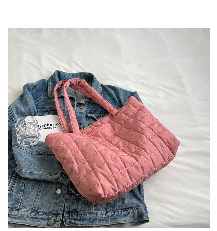 Рожева балонова сумка через плечо великої місткості, фото 1