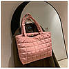 Рожева балонова сумка через плечо великої місткості, фото 7
