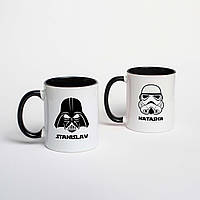 Чашки парні "Star Wars" персоналізовані, Чорний, 330 мл