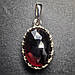 Кулон срібний з природним каменем гранатом, жіночий ручна робота, фото 10