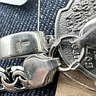 Срібний масивний комплект Козак Характерник із ланцюжком плетіння плоский бісмарк 925 проба, фото 8