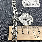 Срібний масивний комплект Козак Характерник із ланцюжком плетіння плоский бісмарк 925 проба, фото 5