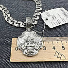 Срібний масивний комплект Козак Характерник із ланцюжком плетіння плоский бісмарк 925 проба, фото 6