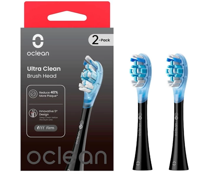 Набір із 2 штук насадок для щіток Oclean X 10 /X Pro / X / One / SE / Air / Z1 Ultra Clean Head чорні