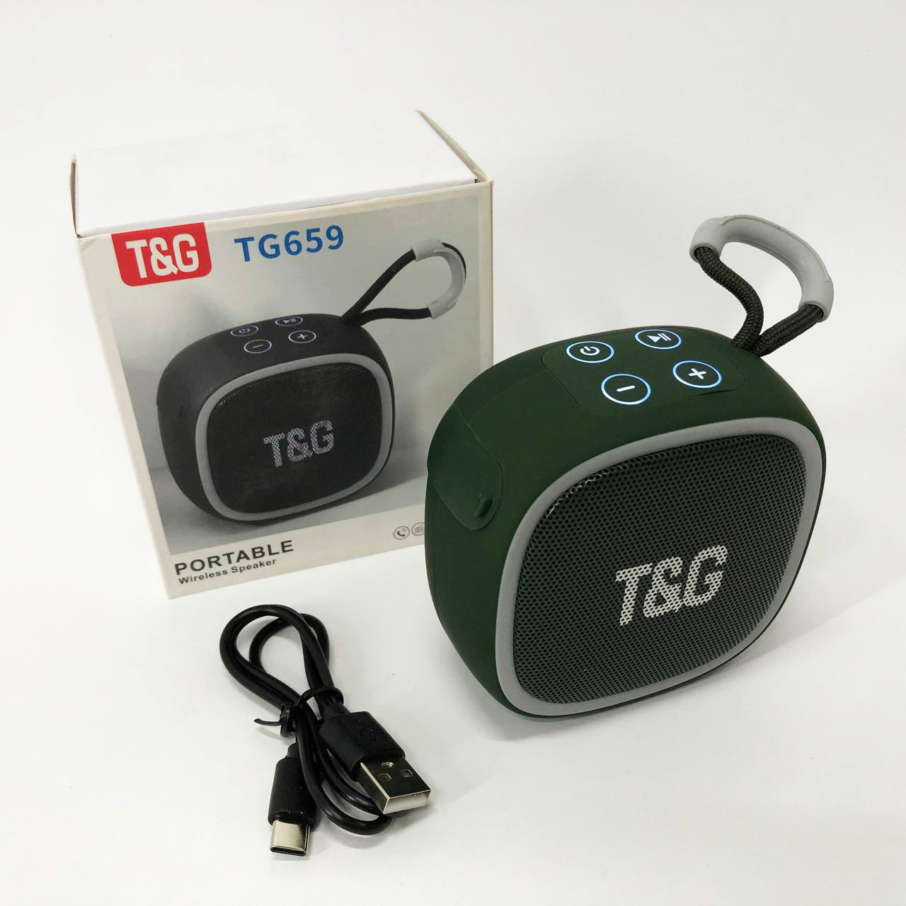 Блютуз колонка з ремінцем TG659, Музичні колонки для вулиці колонка-комбік, Колонка NJ-730 для тусовок