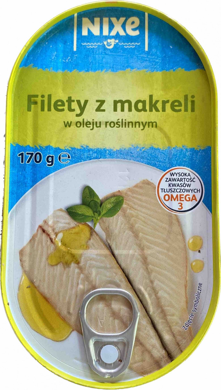 Філе макрелі (скумбрії) NIXE в олії, 170 г, фото 1