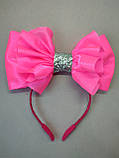 Бант на обручі Барбі Великий бант Рожевий Бант Барби на ободке Большой розовый Ободок 295 грн, фото 3
