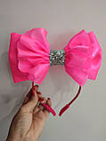 Бант на обручі Барбі Великий бант Рожевий Бант Барби на ободке Большой розовый Ободок 295 грн, фото 6