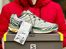 Кросівки Salomon XT-6 Adv Dover Silver Beige чоловічі Саломон ІКСТ 6 Адв Срібло бежеві шкіра демісезон, фото 2